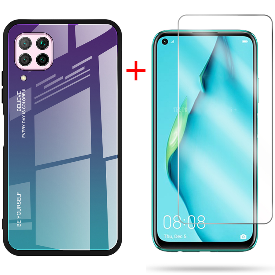 [1-Pack] Huawei Nova 7i Phone Case + [9H HD Clear Tempered Glass] Screen Protector