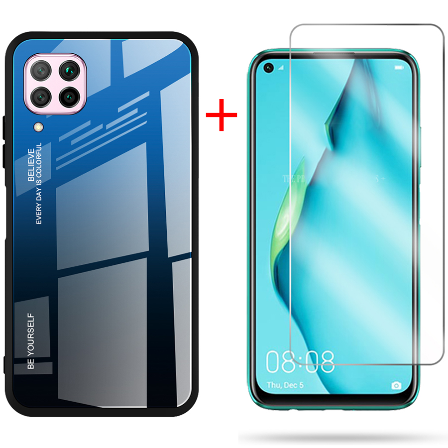 [1-Pack] Huawei Nova 7i Phone Case + [9H HD Clear Tempered Glass] Screen Protector