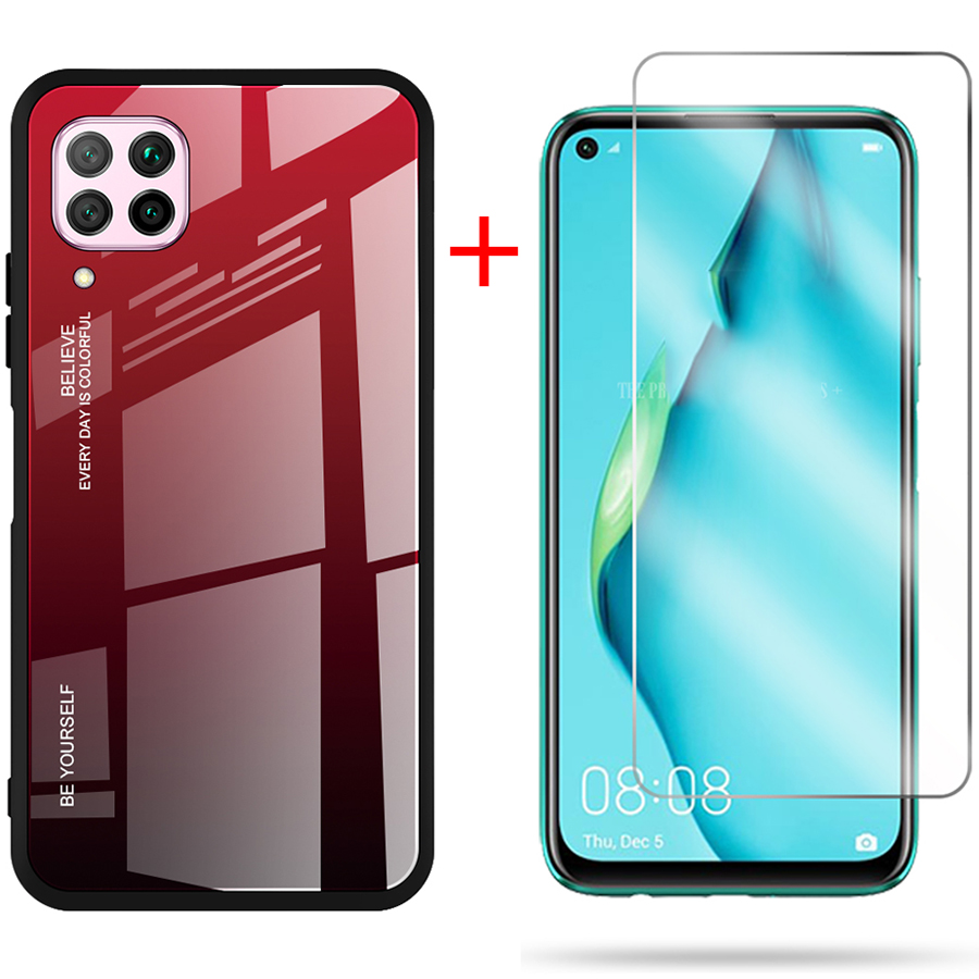 [1-Pack] Huawei Nova 7i Phone Case + [9H HD Clear Tempered Glass] Screen Protector