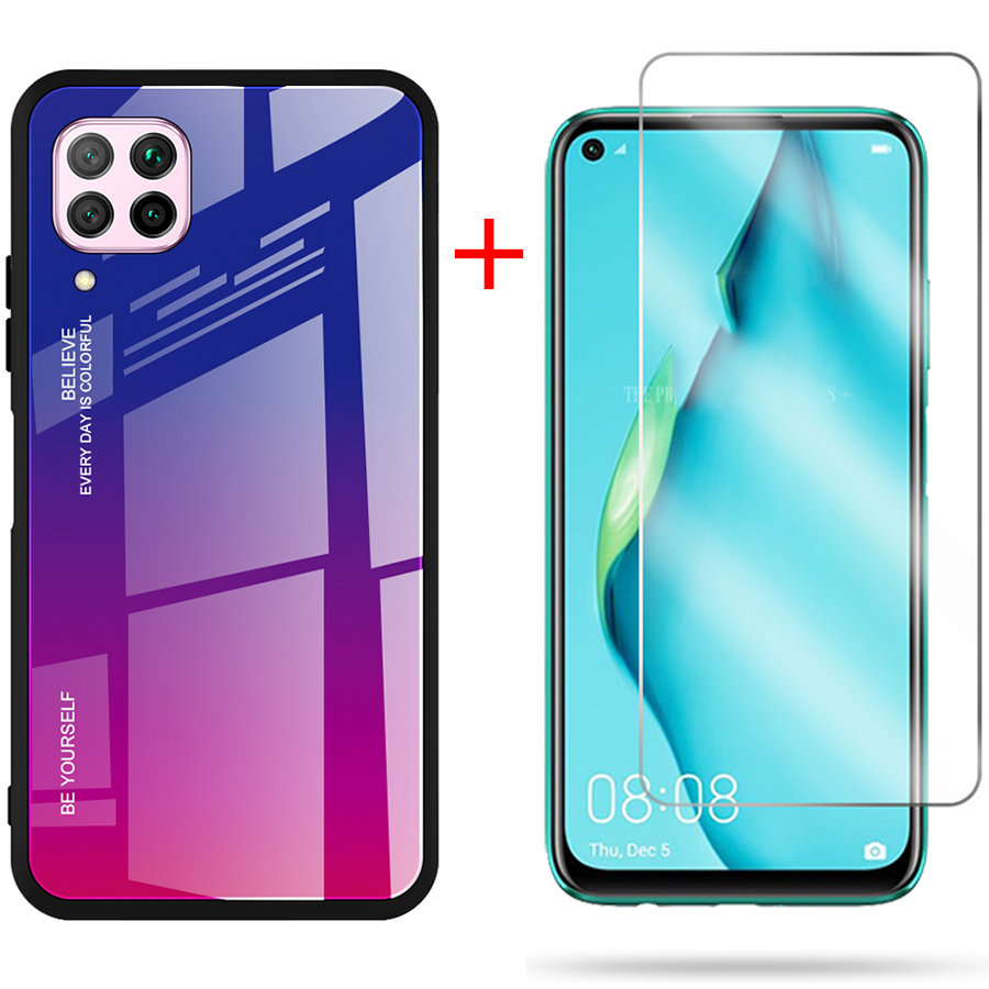 [1-Pack] Huawei Nova 7i Phone Case + [9H HD Clear Tempered Glass] Screen Protector