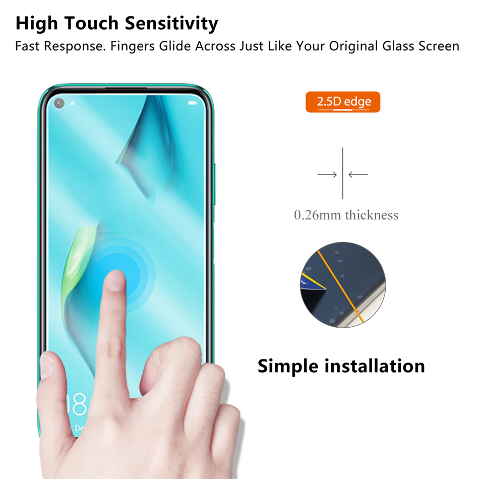 [1-Pack] Huawei Nova 7i Phone Case + [9H HD Clear Tempered Glass] Screen Protector