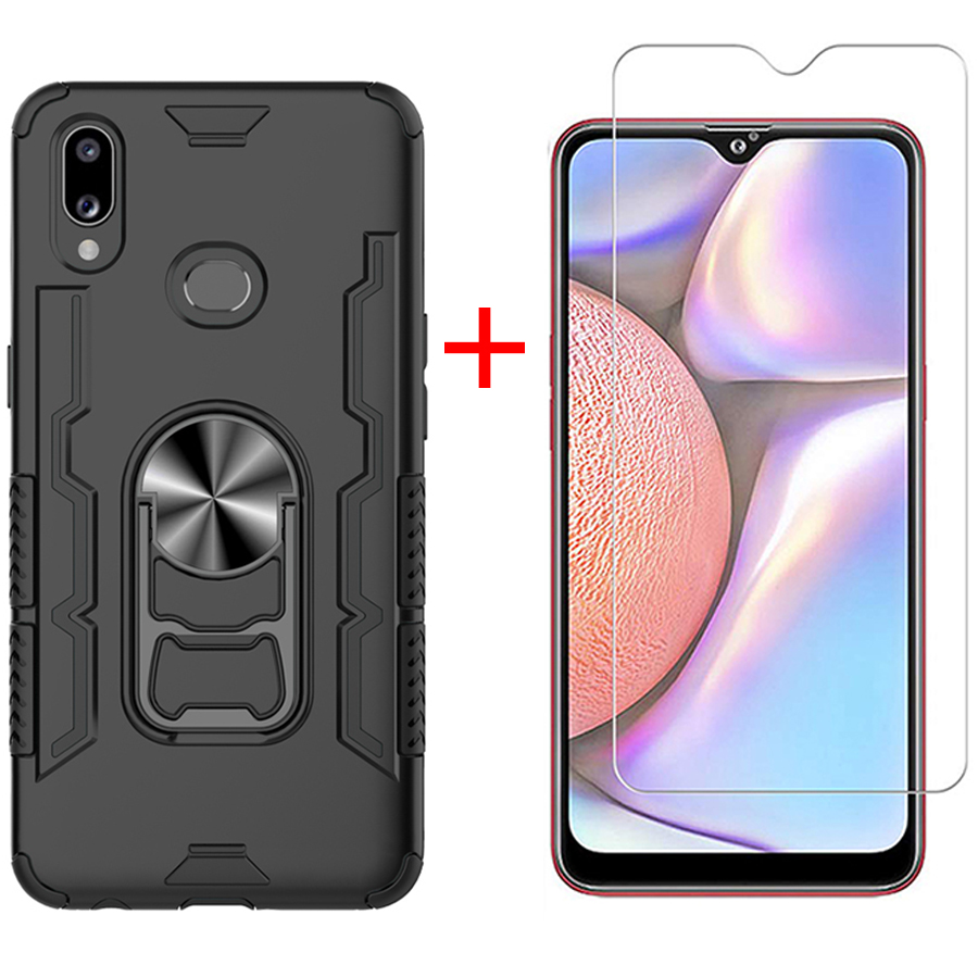[1-Pack] Samsung Galaxy A10S Phone Case + [9H HD Clear Tempered Glass] Screen Protector