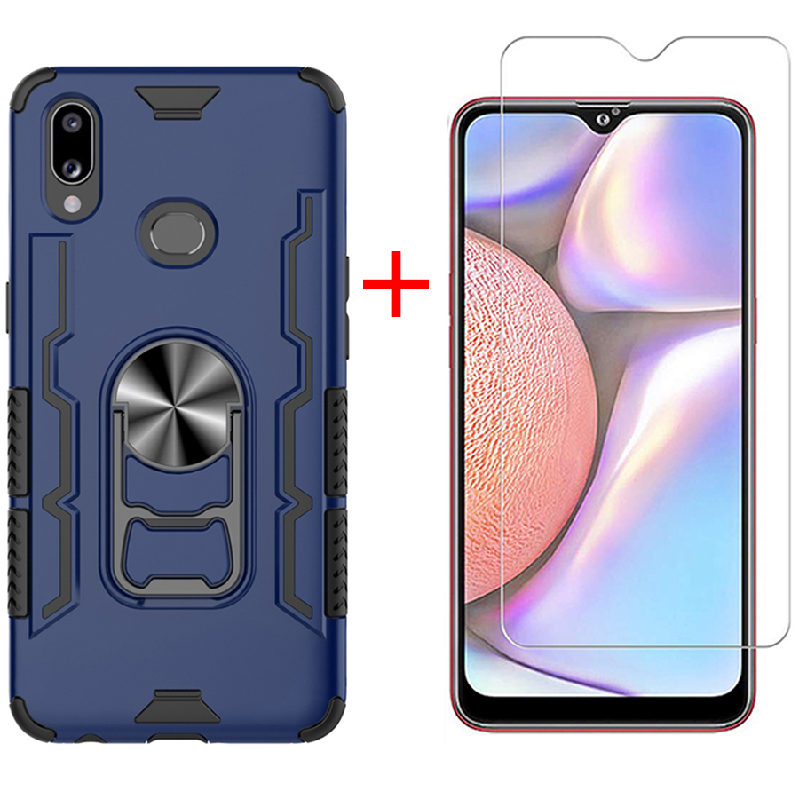 [1-Pack] Samsung Galaxy A10S Phone Case + [9H HD Clear Tempered Glass] Screen Protector
