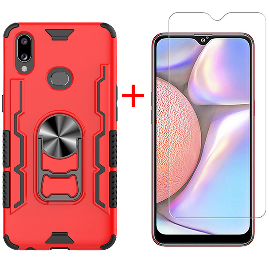 [1-Pack] Samsung Galaxy A10S Phone Case + [9H HD Clear Tempered Glass] Screen Protector