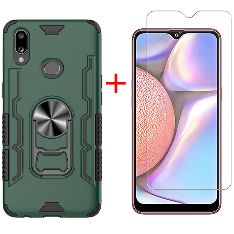 [1-Pack] Samsung Galaxy A10S Phone Case + [9H HD Clear Tempered Glass] Screen Protector