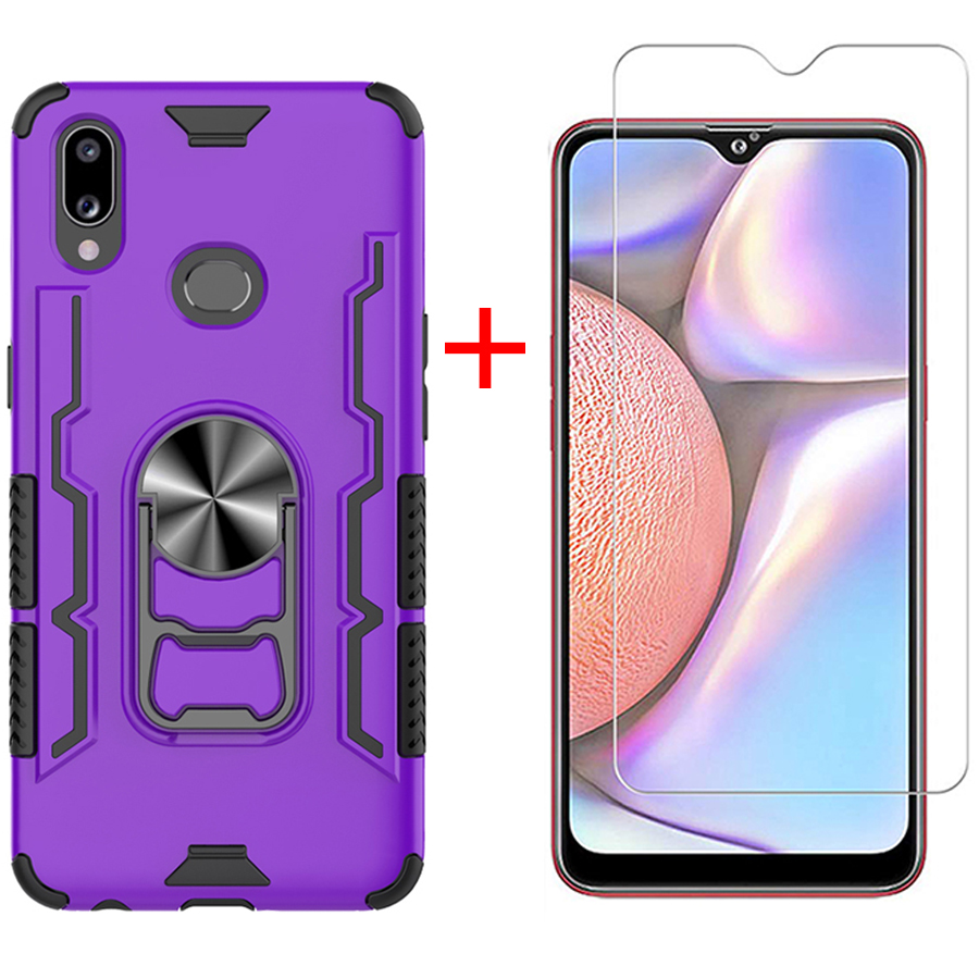 [1-Pack] Samsung Galaxy A10S Phone Case + [9H HD Clear Tempered Glass] Screen Protector