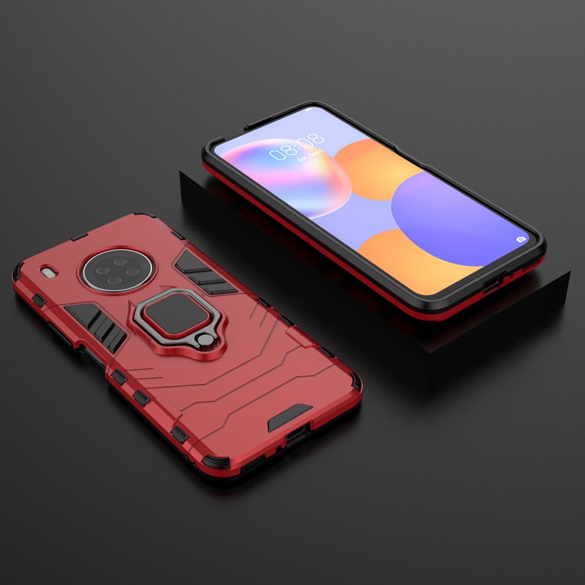 Phone Cover for Huawei Y9A, Armor TPU+PC Heavy Duty Metal Ring Grip Kickstand