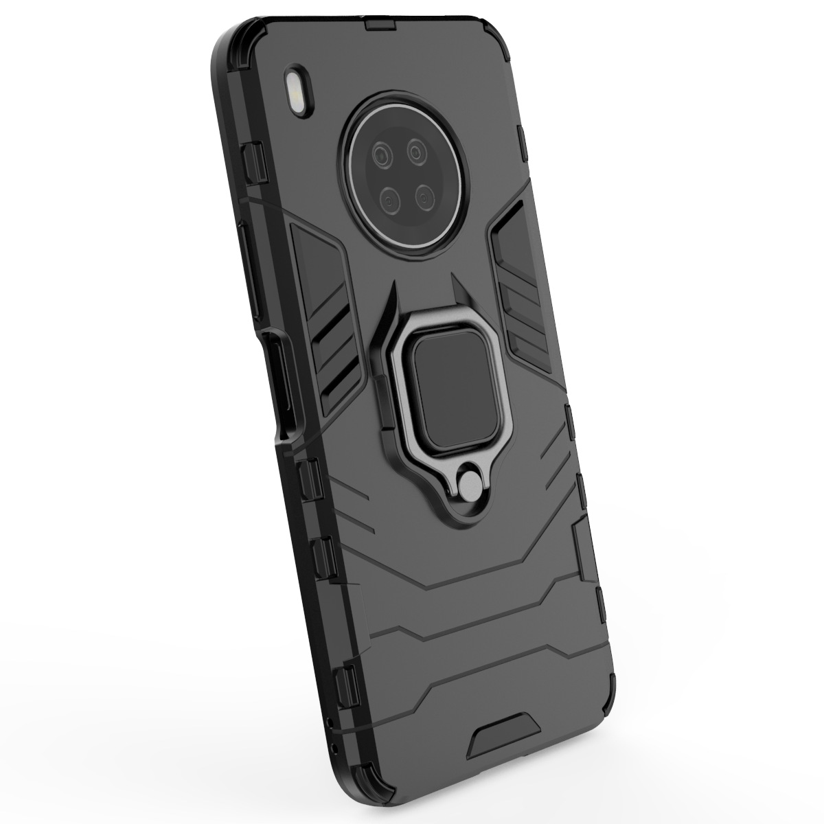 Phone Cover for Huawei Y9A, Armor TPU+PC Heavy Duty Metal Ring Grip Kickstand