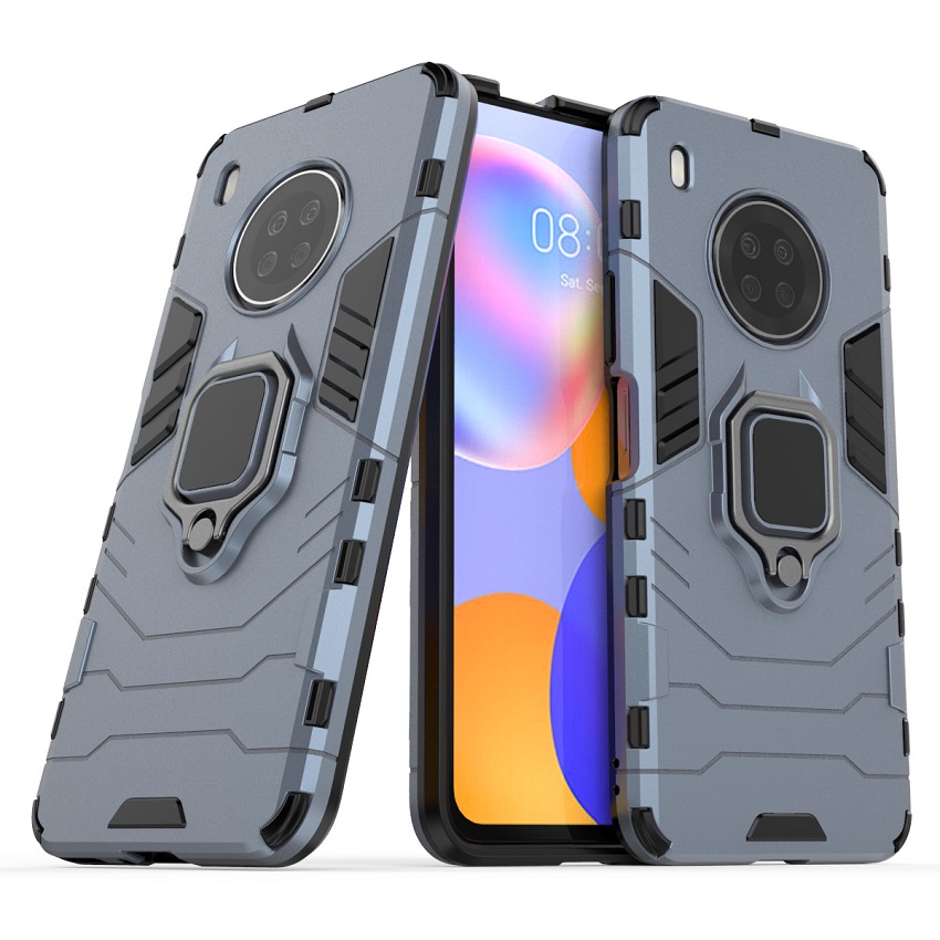 Phone Cover for Huawei Y9A, Armor TPU+PC Heavy Duty Metal Ring Grip Kickstand