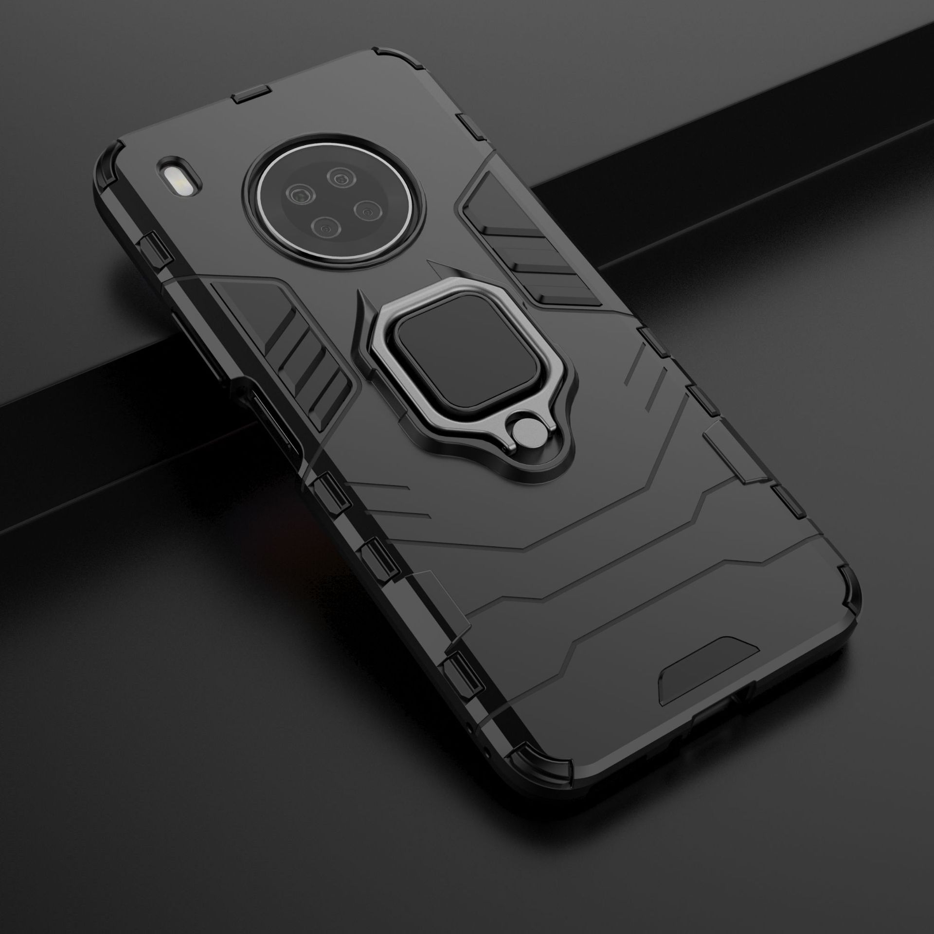Phone Cover for Huawei Y9A, Armor TPU+PC Heavy Duty Metal Ring Grip Kickstand