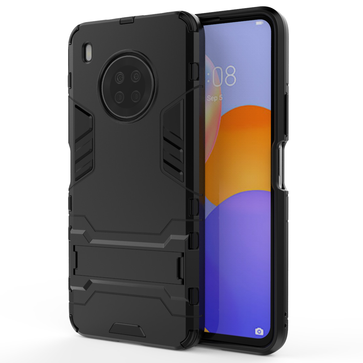 Phone Cover for Huawei Y9a 6.63&apos;&apos; Case Rugged Armor [Drop-protection] with Kickstand