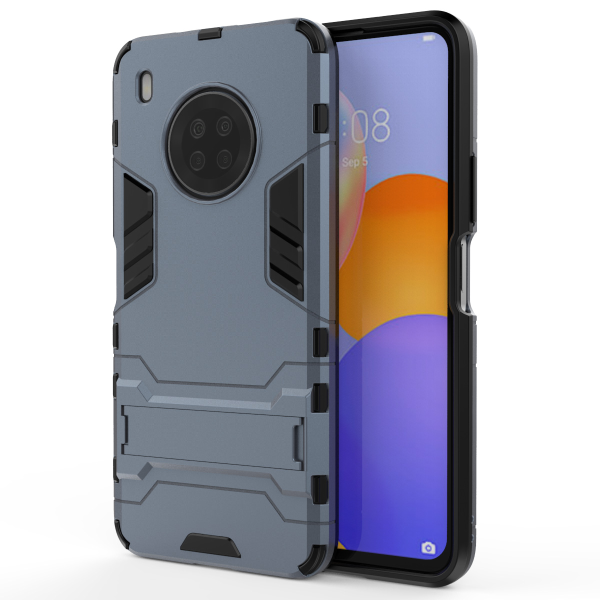 Phone Cover for Huawei Y9a 6.63&apos;&apos; Case Rugged Armor [Drop-protection] with Kickstand