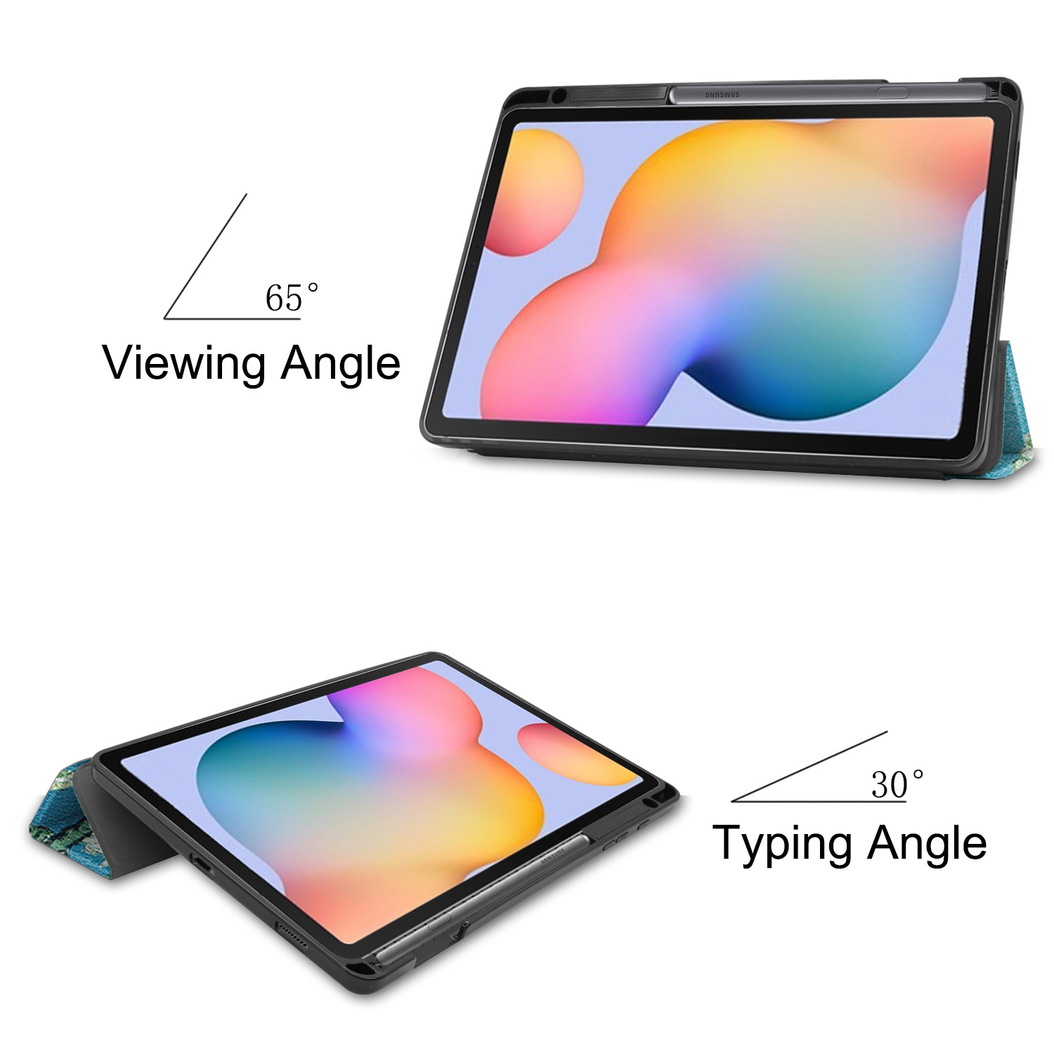 Tablet Case for Samsung Galaxy Tab S6 Lite Case PU Leather Smart Case with Stand