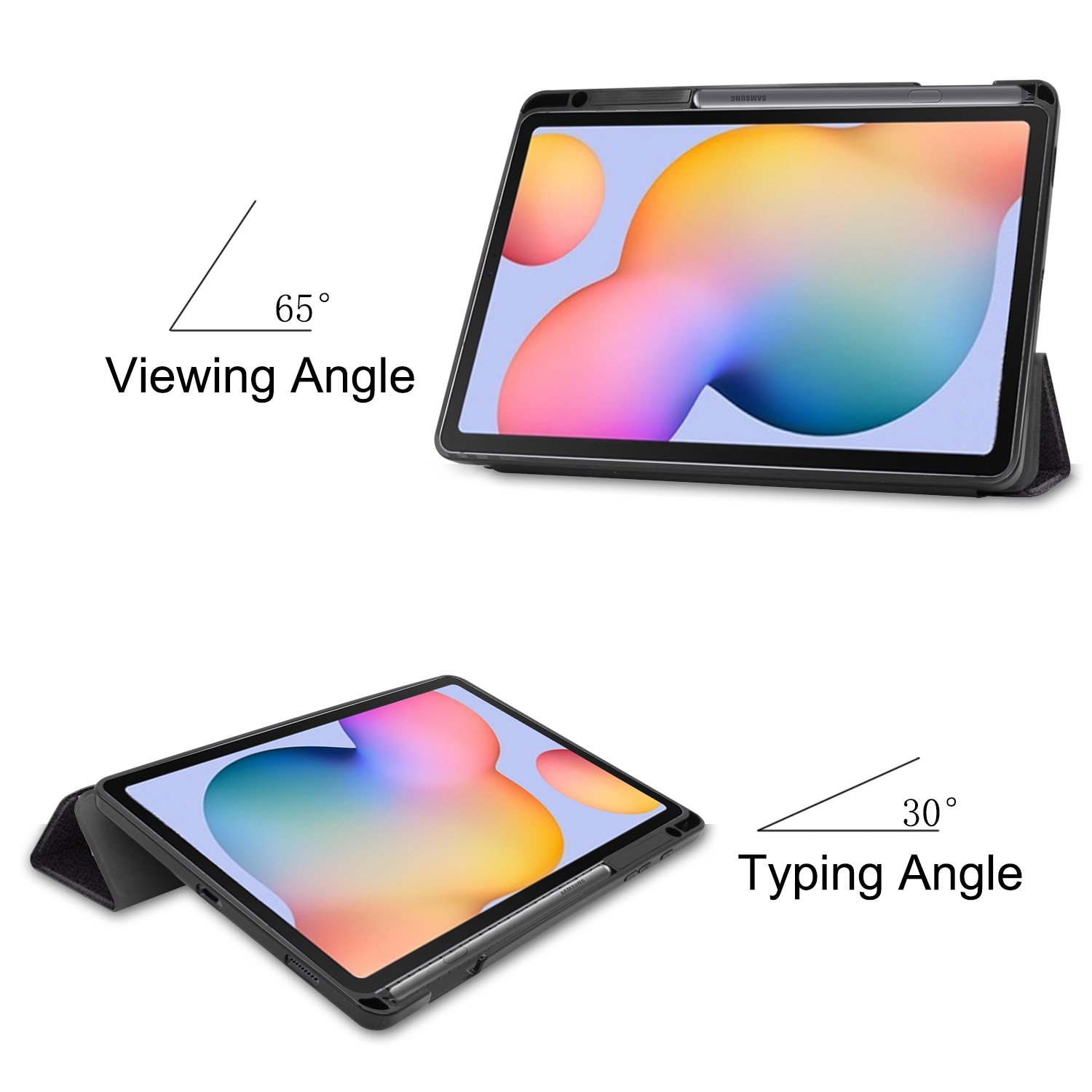 Tablet Case for Samsung Galaxy Tab S6 Lite Case PU Leather Smart Case with Stand