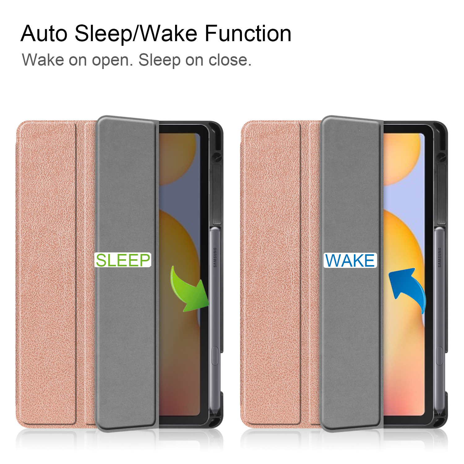 Case for Samsung Galaxy Tab S6 Lite 10.4 Inch 2020 (Model SM-P610/P615), Slim Tri-Fold Stand