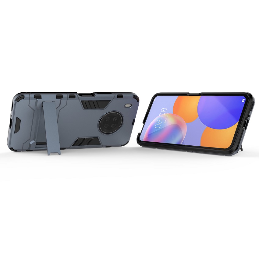 [1-Pack] Huawei Y9A Phone Case + [Full Glue Cover Tempered Glass] Screen Protector