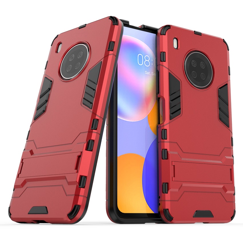 [1-Pack] Huawei Y9A Phone Case + [Full Glue Cover Tempered Glass] Screen Protector