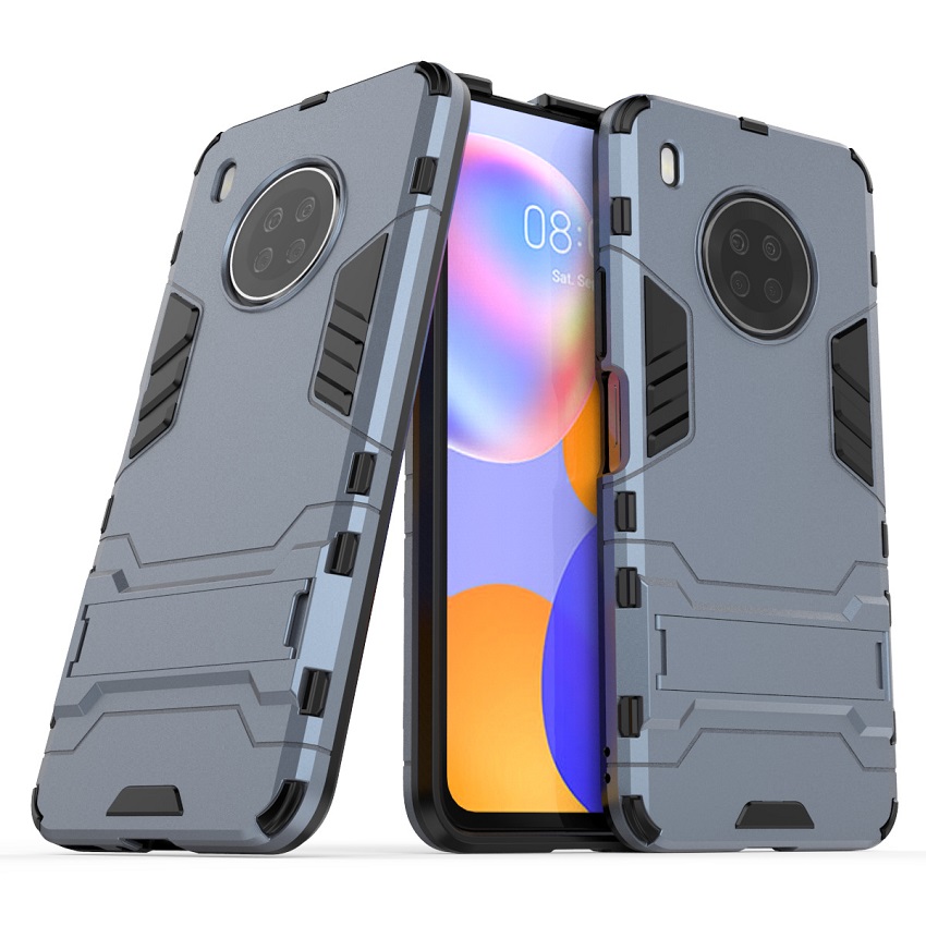 [1-Pack] Huawei Y9A Phone Case + [Full Glue Cover Tempered Glass] Screen Protector