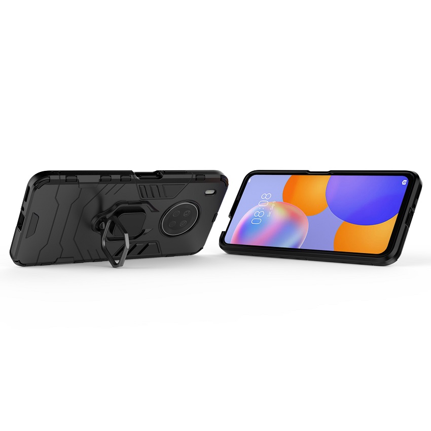 [1-Pack] Huawei Y9A Phone Case + [Full Glue Cover Tempered Glass] Screen Protector