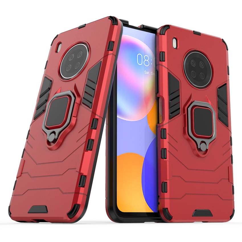 [1-Pack] Huawei Y9A Phone Case + [Full Glue Cover Tempered Glass] Screen Protector