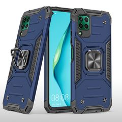 Huawei Nova 7i Phone Case, Armor TPU+PC Heavy Duty Metal Ring Grip Kickstand for Huawei Nova 7i Cover Blue For Huawei Nova 7i
