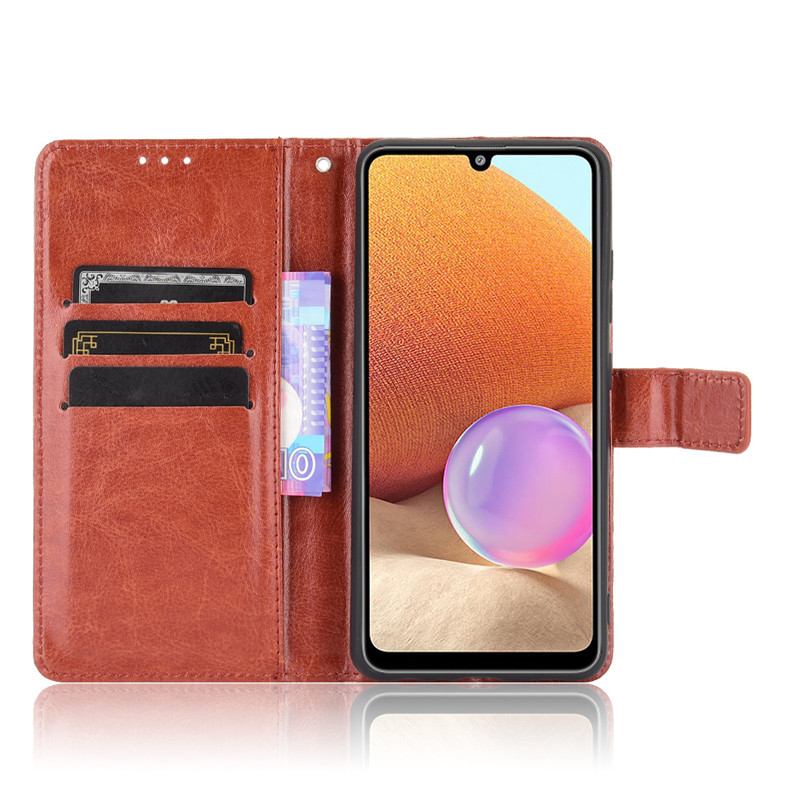 Wallet Leather Phone Case for Samsung Galaxy A32, 6.4&quot; Shockproof Durable Retro Flip Cover