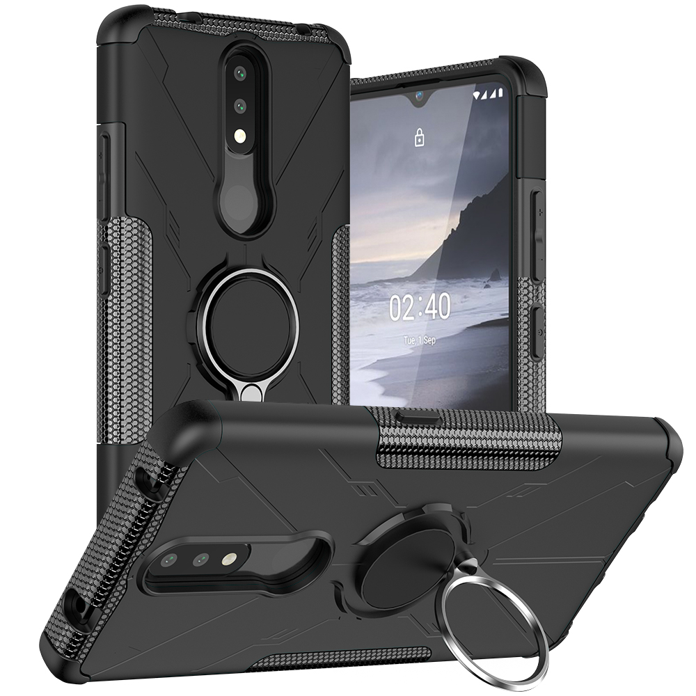 Phone Case for Nokia 2.4 [Drop-protection] with Car Magnetic Ring Holder