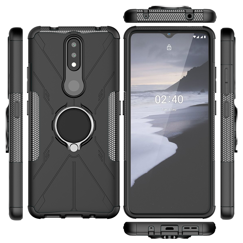 Phone Case for Nokia 2.4 [Drop-protection] with Car Magnetic Ring Holder
