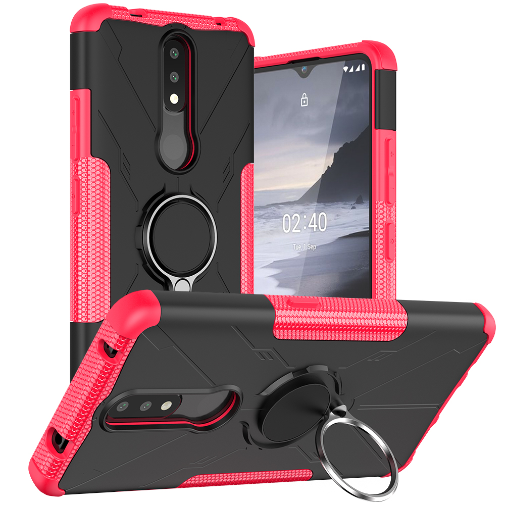Phone Case for Nokia 2.4 [Drop-protection] with Car Magnetic Ring Holder