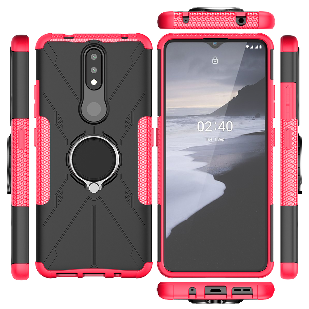 Phone Case for Nokia 2.4 [Drop-protection] with Car Magnetic Ring Holder