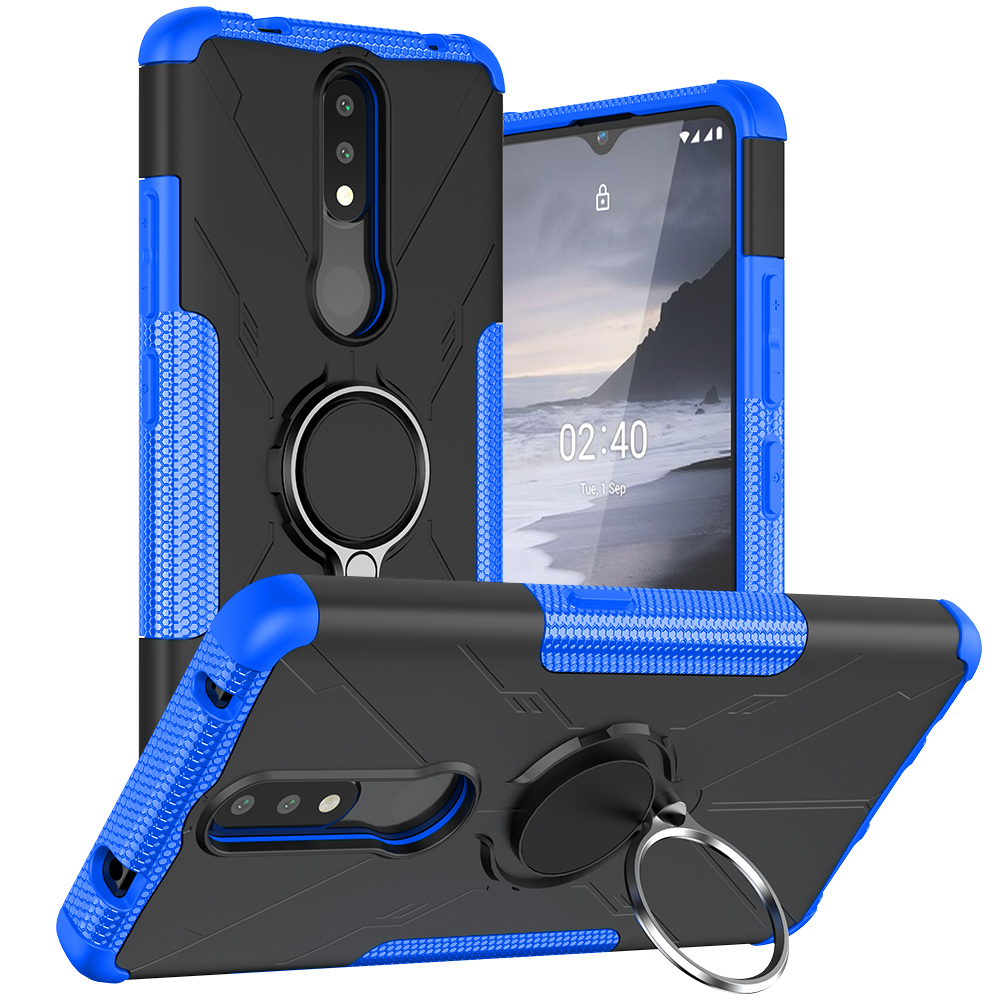 Phone Case for Nokia 2.4 [Drop-protection] with Car Magnetic Ring Holder