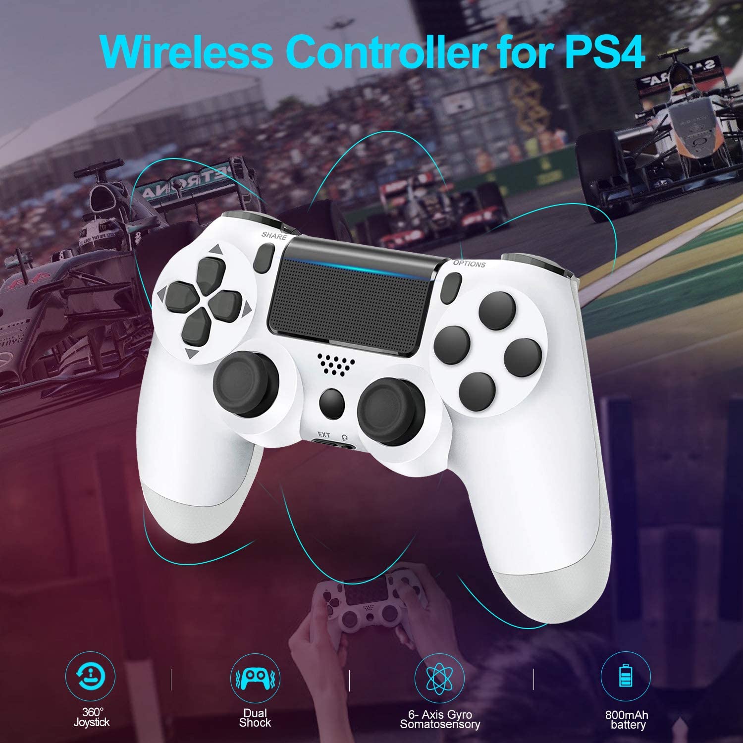 2 Pieces PS4 Game Controller-Double Shock 4 Wireless Controller for Playstation 4-six-axis Joystick