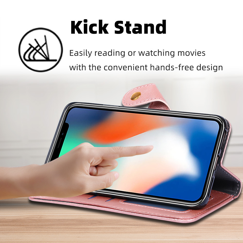 Zipper Phone Cases For Samsung Galaxy A22 4G 6.4'' Flip Cover Wallet Design and Card Slots