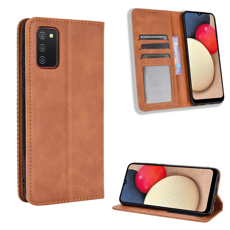 Shinwo Wallet Phone Case For Samsung Galaxy A03S Case Cover [Flip Vintage Leather] Flip Stand Cover