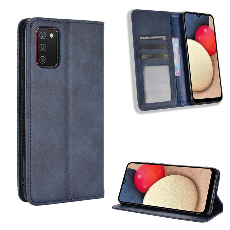 Shinwo Wallet Phone Case For Samsung Galaxy A03S Case Cover [Flip Vintage Leather] Flip Stand Cover