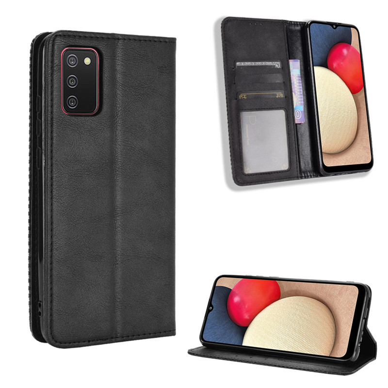 Shinwo Wallet Phone Case For Samsung Galaxy A03S Case Cover [Flip Vintage Leather] Flip Stand Cover