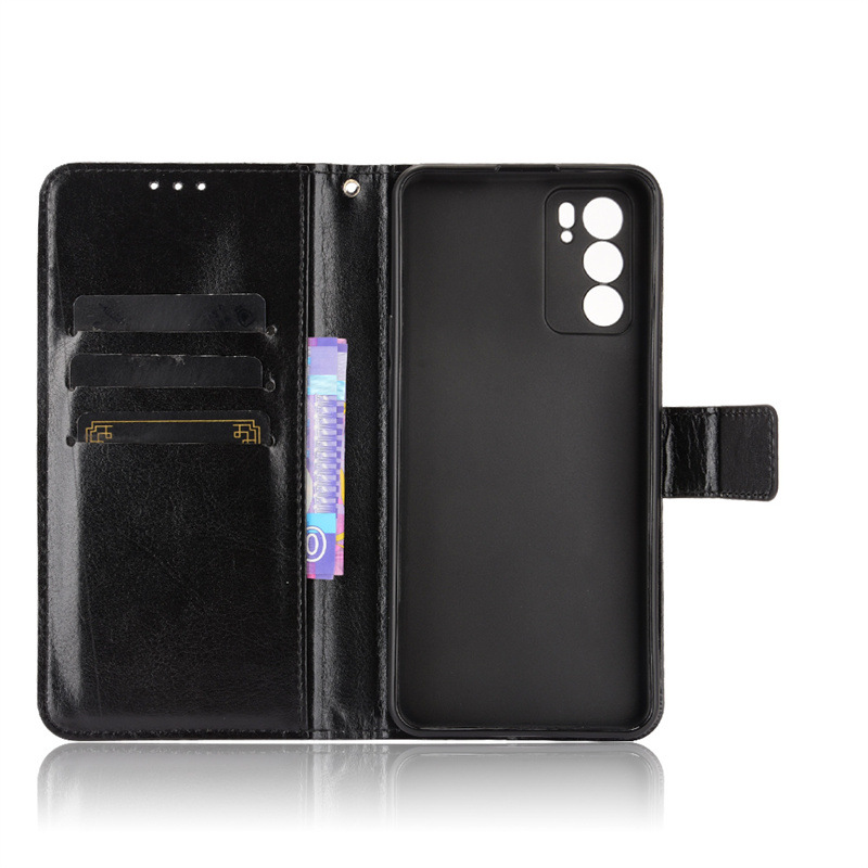 Flip Cover for OPPO Reno 6 5G / OPPO Reno6 5G Wallet Leather Phone Case Shockproof Durable Case Cover