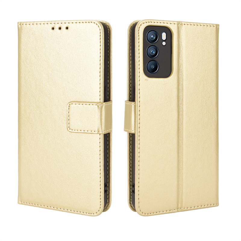 Flip Cover for OPPO Reno 6 5G / OPPO Reno6 5G Wallet Leather Phone Case Shockproof Durable Case Cover