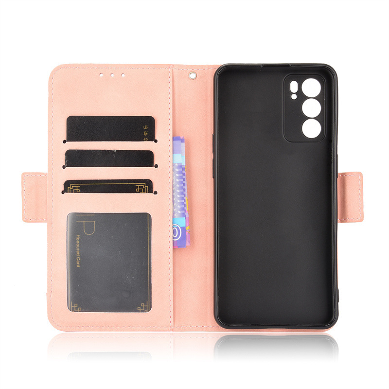 Leather Phone Case for OPPO Reno 6 5G / OPPO Reno6 5G Wallet Leather Phone Case Shockproof Durable Retro Flip Stand Case