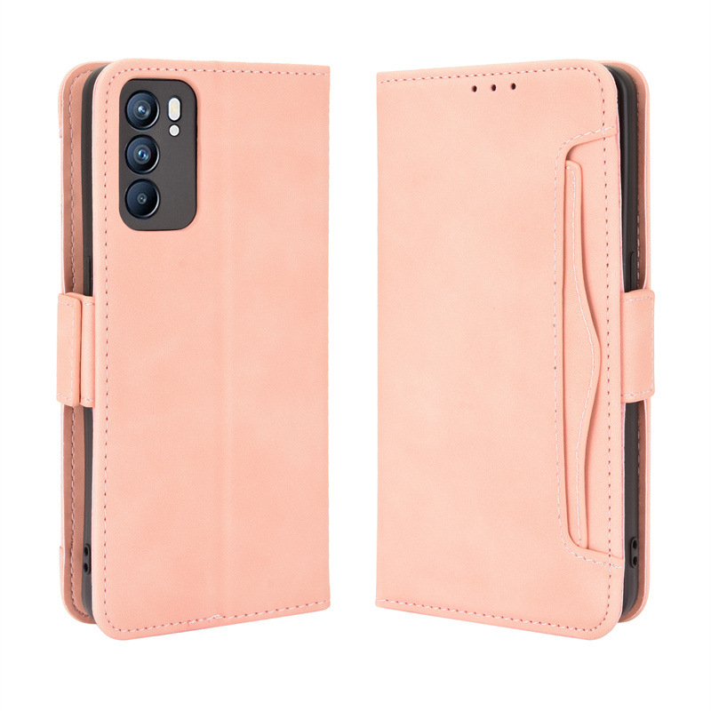 Leather Phone Case for OPPO Reno 6 5G / OPPO Reno6 5G Wallet Leather Phone Case Shockproof Durable Retro Flip Stand Case