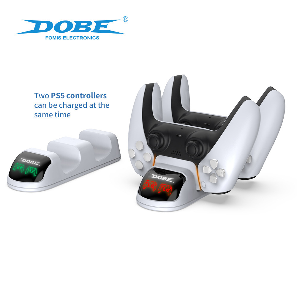 Dual Fast Charger for Playstation 5 Controller Charger Station Charging Cradle Dock Station With LED Indicator for PS5 Gamepads