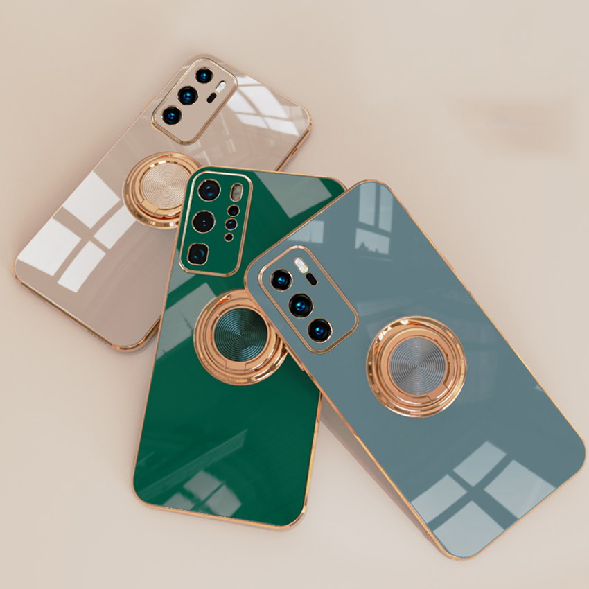 Phone Case for Xiaomi Mi 11T Pro 10T Pro Mi 10 Pro Mi 11 Lite 11 Pro Ultra Redmi Note 10S 10 Pro Note 11 Pro Poco F3 Poco X3 GT K30 K40 Pro Electroplating TPU Case with Roating Ring Stand