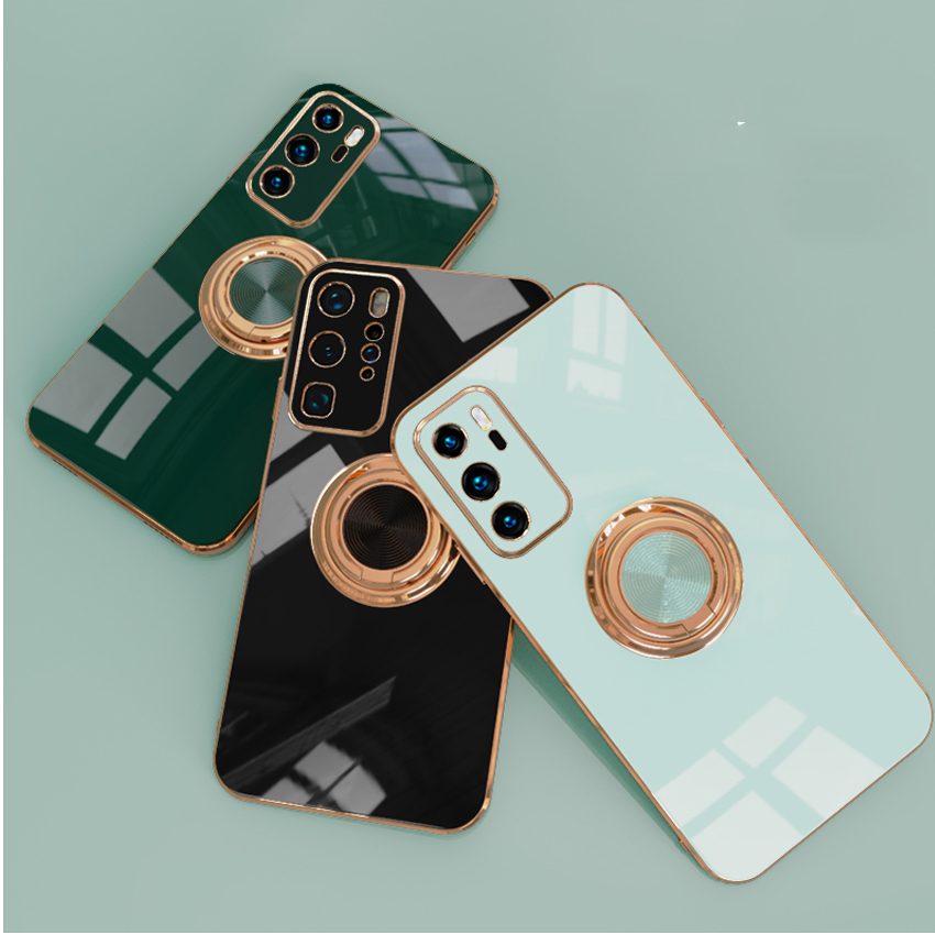 Phone Case for Xiaomi Mi 11T Pro 10T Pro Mi 10 Pro Mi 11 Lite 11 Pro Ultra Redmi Note 10S 10 Pro Note 11 Pro Poco F3 Poco X3 GT K30 K40 Pro Electroplating TPU Case with Roating Ring Stand