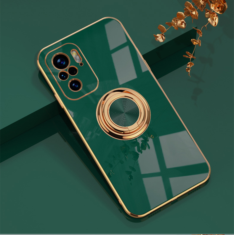 Phone Case for Xiaomi Mi 11T Pro 10T Pro Mi 10 Pro Mi 11 Lite 11 Pro Ultra Redmi Note 10S 10 Pro Note 11 Pro Poco F3 Poco X3 GT K30 K40 Pro Electroplating TPU Case with Roating Ring Stand