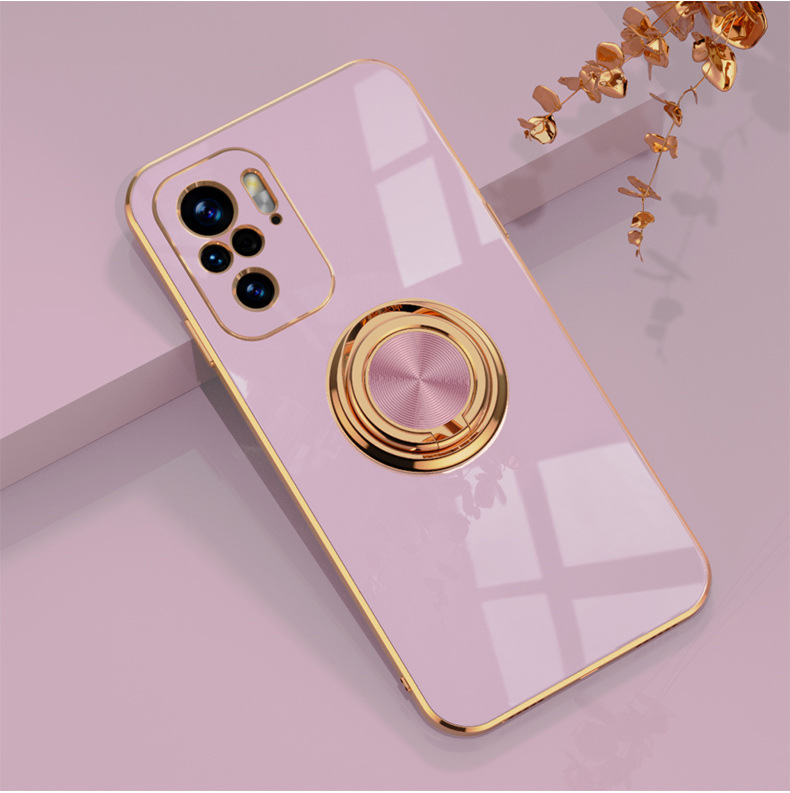 Phone Case for Xiaomi Mi 11T Pro 10T Pro Mi 10 Pro Mi 11 Lite 11 Pro Ultra Redmi Note 10S 10 Pro Note 11 Pro Poco F3 Poco X3 GT K30 K40 Pro Electroplating TPU Case with Roating Ring Stand