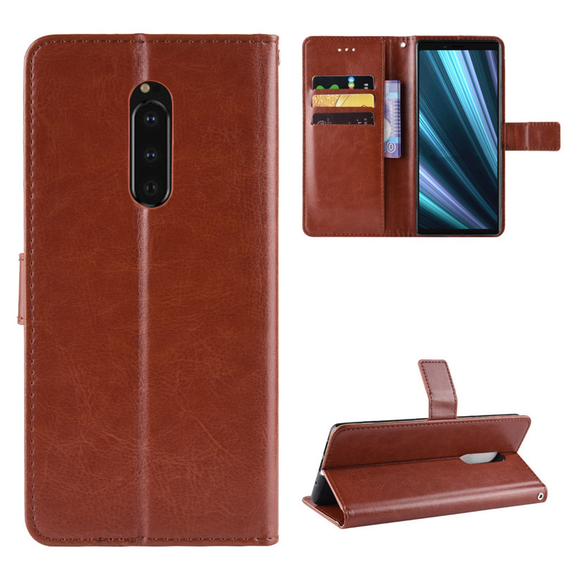 Flip Cover for Sony Xperia 1 5 10 II III Wallet Leather Phone Case Shockproof Durable Retro Case