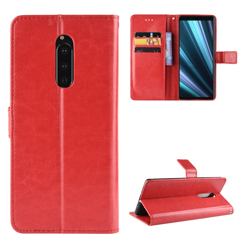 Flip Cover for Sony Xperia 1 5 10 II III Wallet Leather Phone Case Shockproof Durable Retro Case