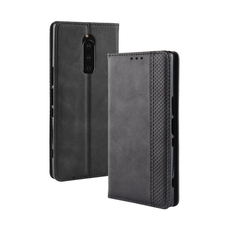 Flip Case for Sony Xperia 1 5 10 II III Wallet Leather Phone Case Shockproof Durable Retro Case
