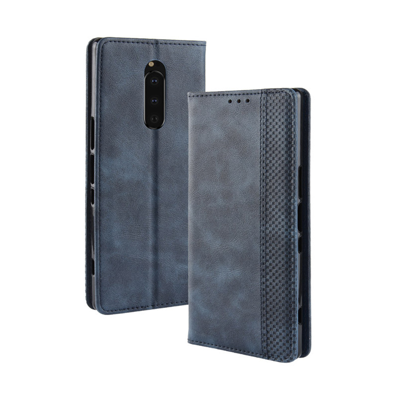 Flip Case for Sony Xperia 1 5 10 II III Wallet Leather Phone Case Shockproof Durable Retro Case