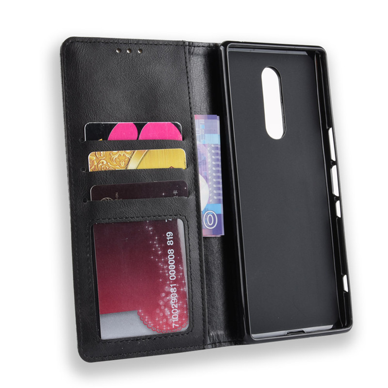 Flip Case for Sony Xperia 1 5 10 II III Wallet Leather Phone Case Shockproof Durable Retro Case